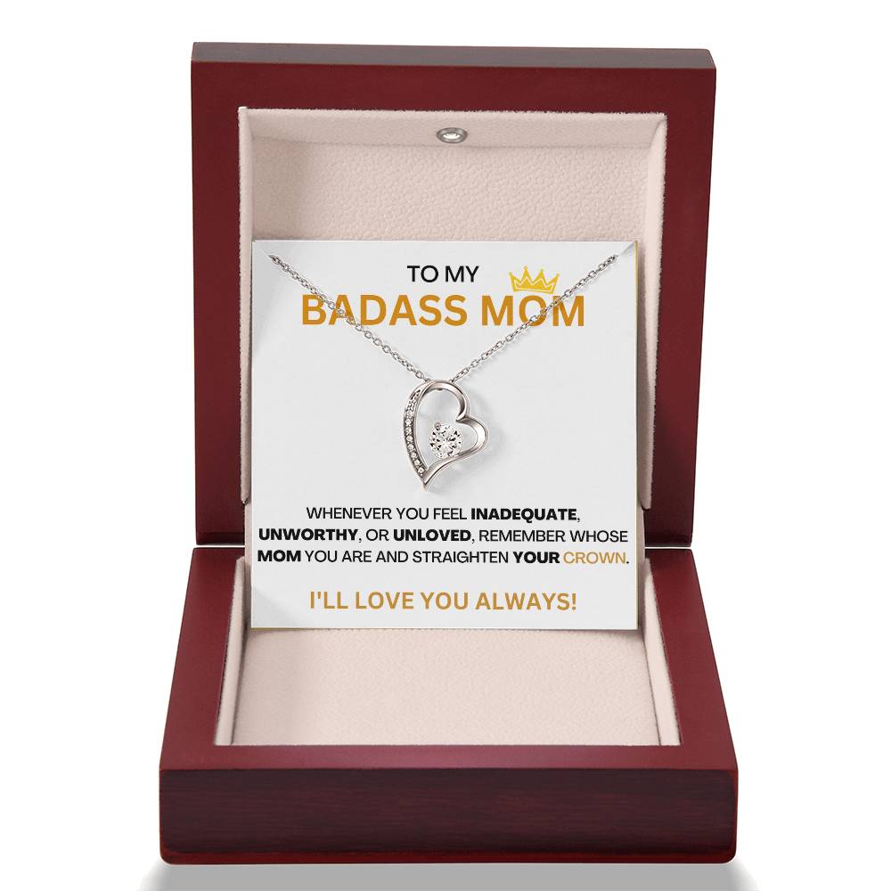 Badass Mom - Forever Love Heart Necklace