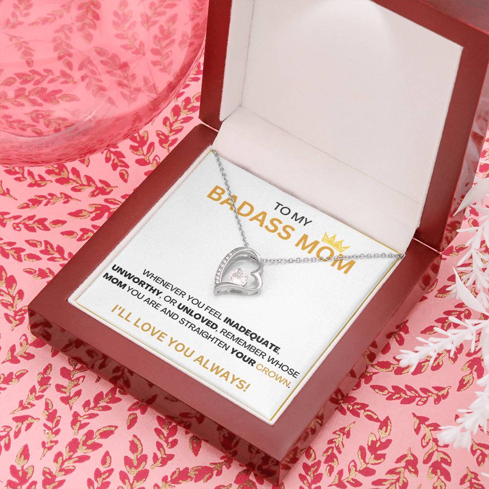 Badass Mom - Forever Love Heart Necklace