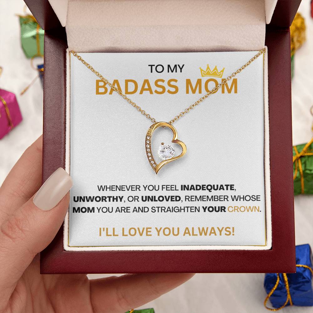 Badass Mom - Forever Love Heart Necklace