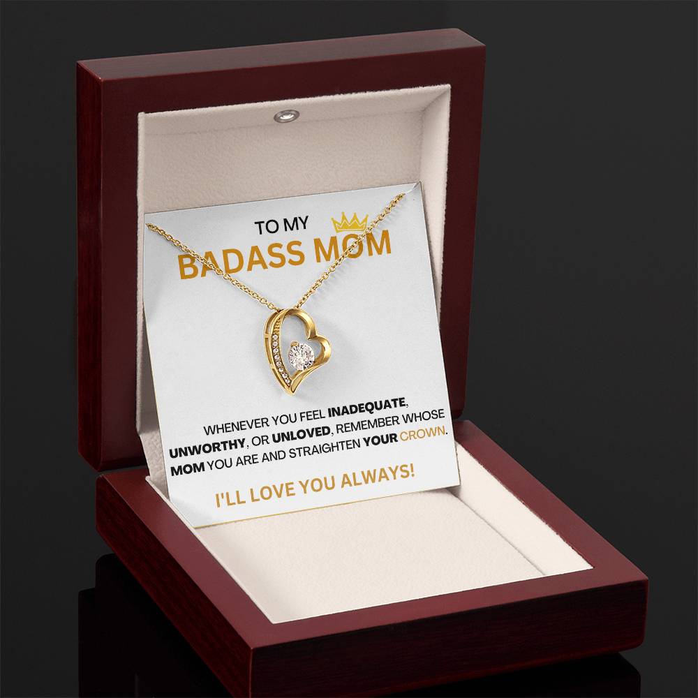 Badass Mom - Forever Love Heart Necklace
