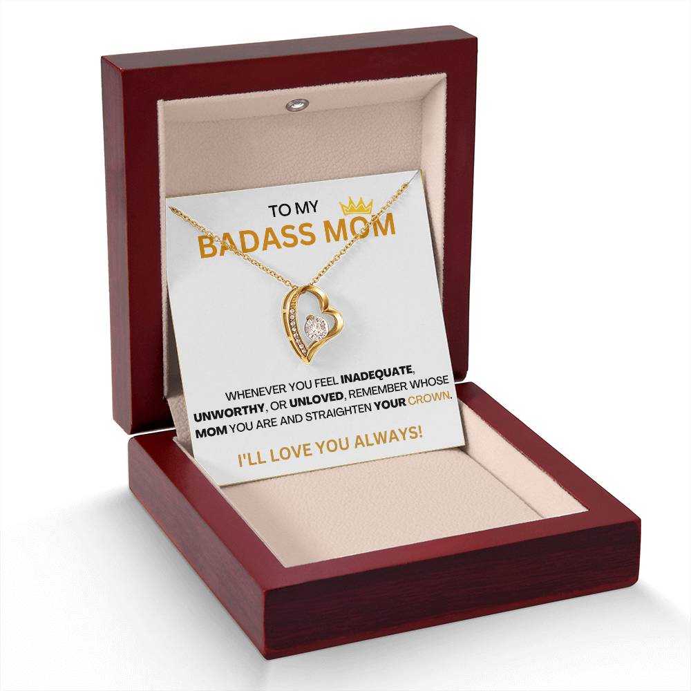 Badass Mom - Forever Love Heart Necklace