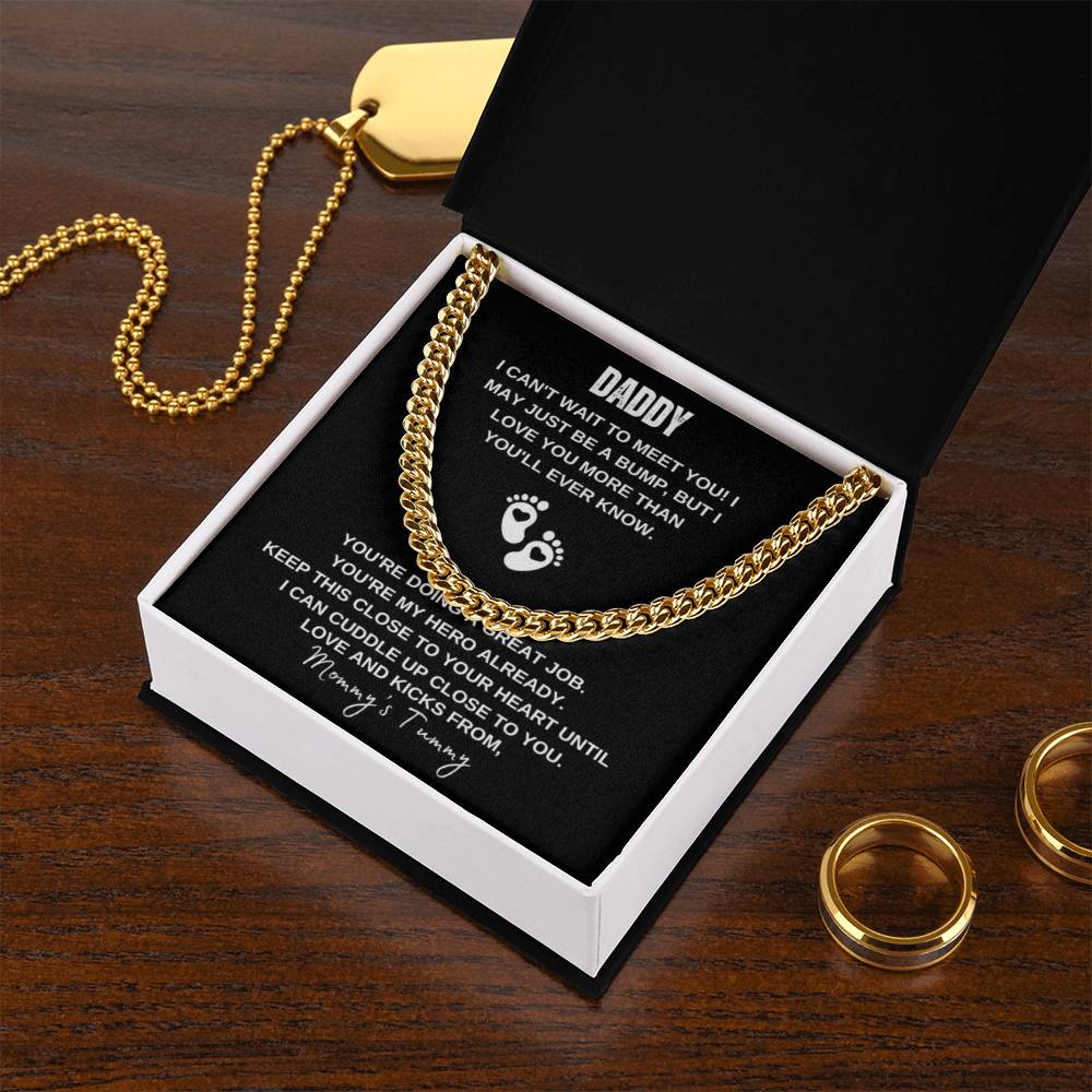Can't Wait To Meet You | Cuban Link Chain | Mommy's Tummy