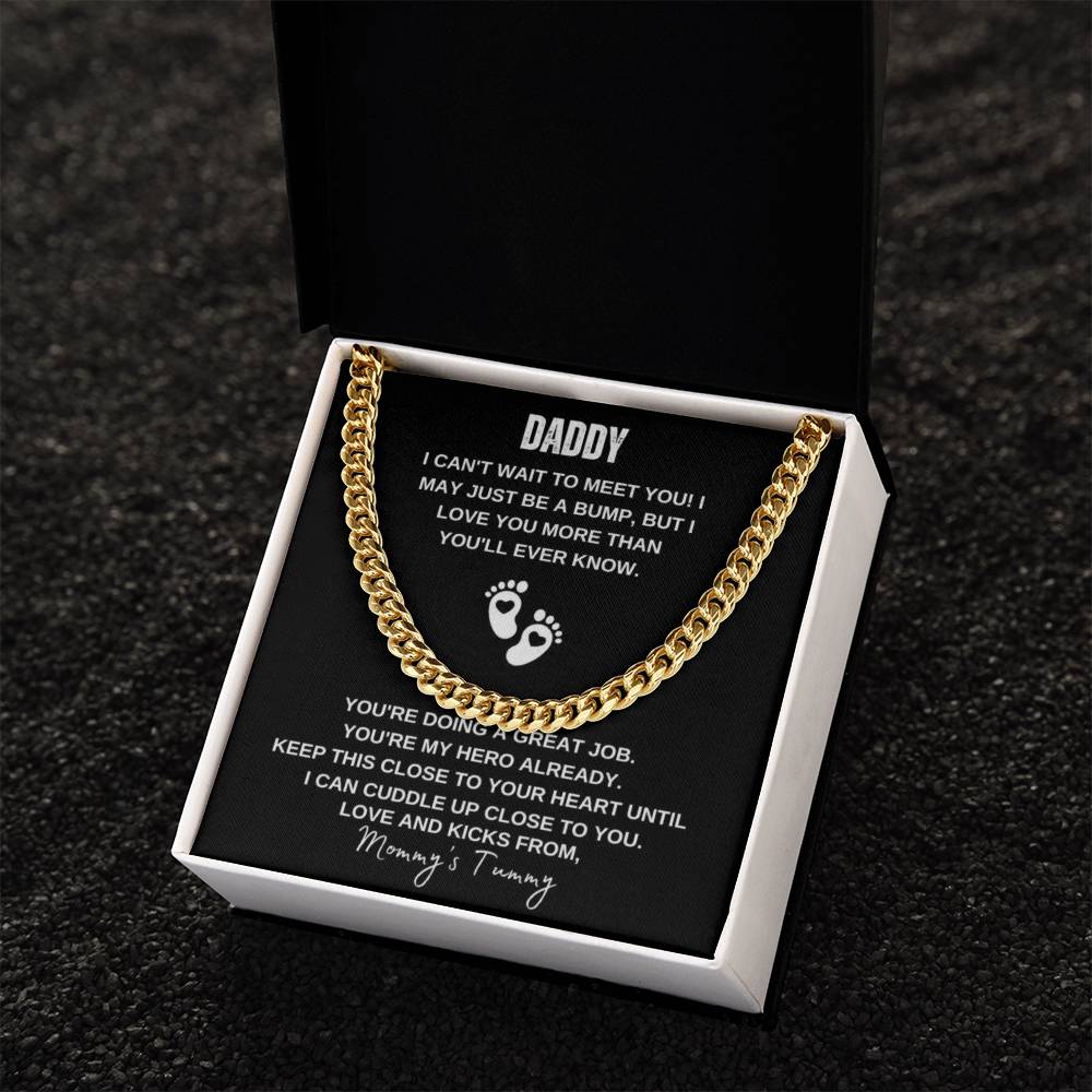Can't Wait To Meet You | Cuban Link Chain | Mommy's Tummy