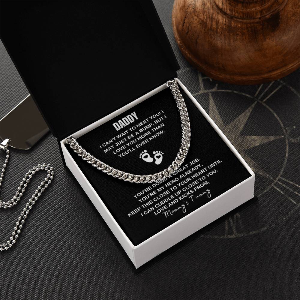 Can't Wait To Meet You | Cuban Link Chain | Mommy's Tummy