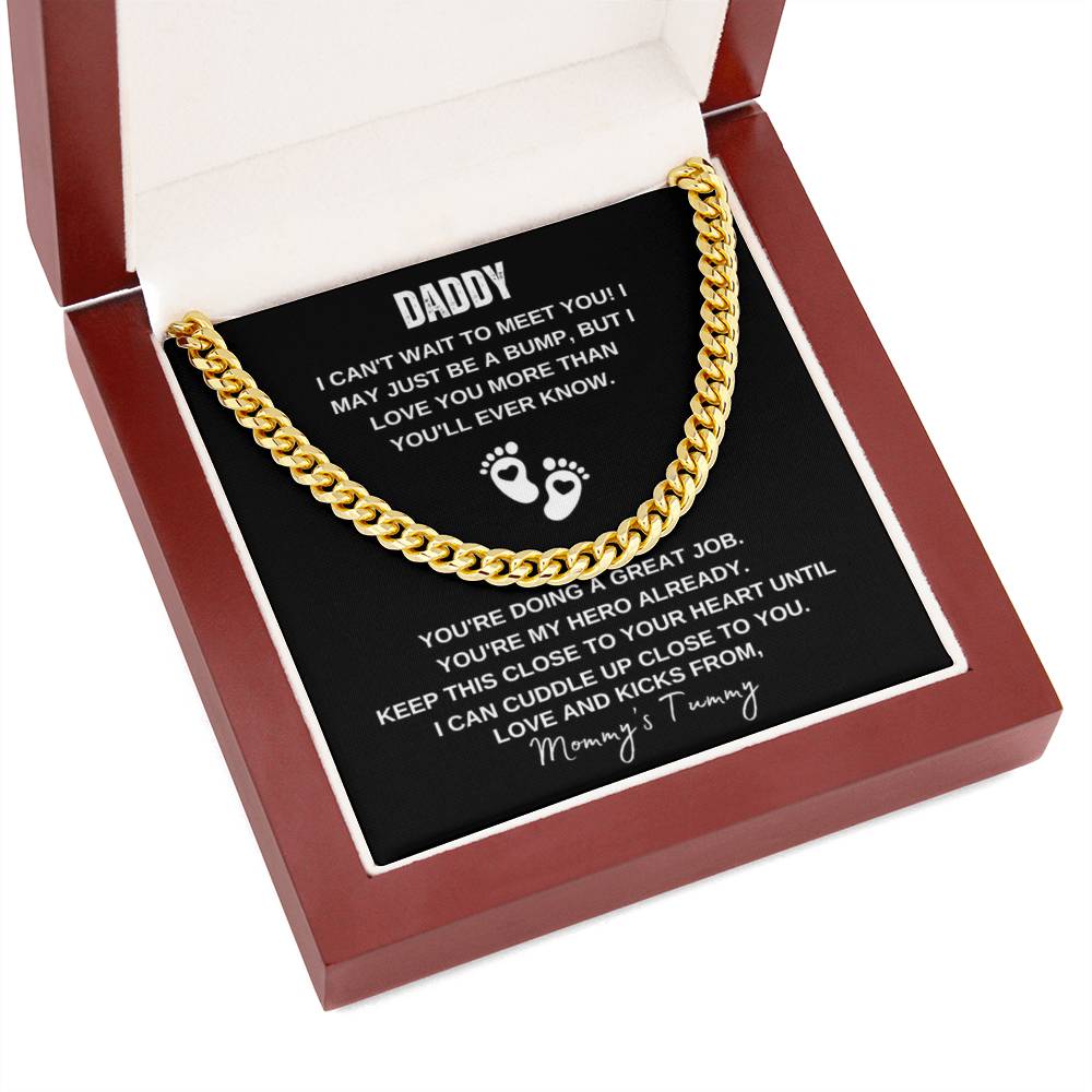 Can't Wait To Meet You | Cuban Link Chain | Mommy's Tummy