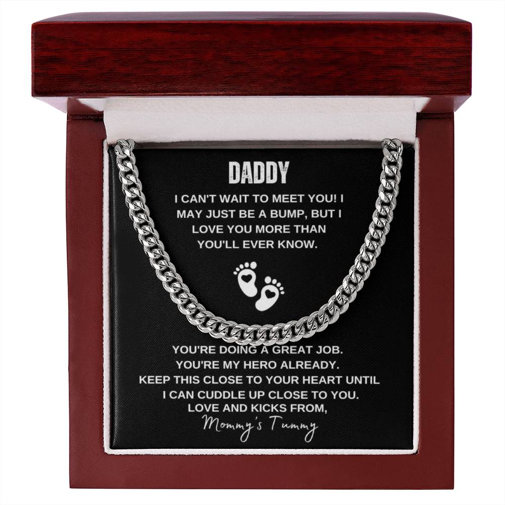 Can't Wait To Meet You | Cuban Link Chain | Mommy's Tummy