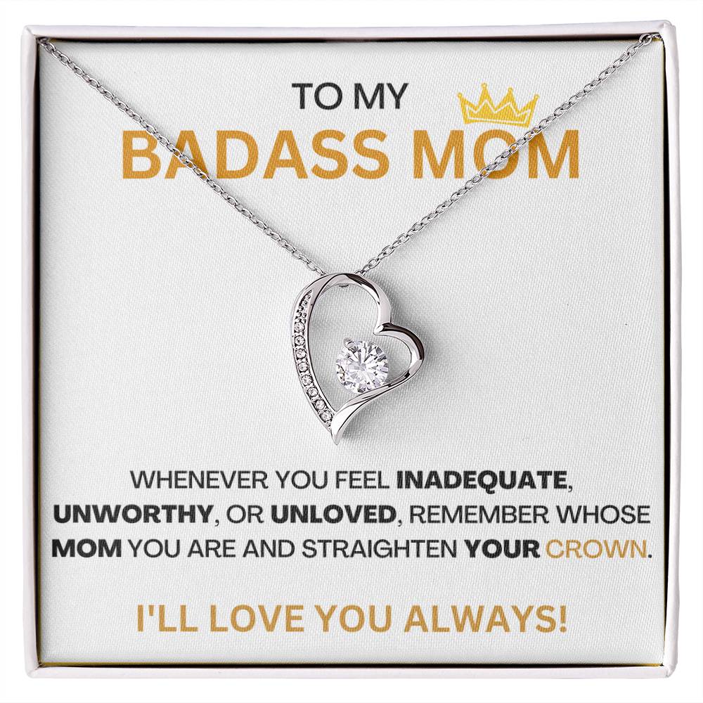 Badass Mom - Forever Love Heart Necklace