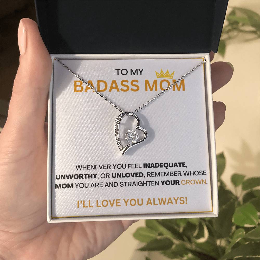 Badass Mom - Forever Love Heart Necklace