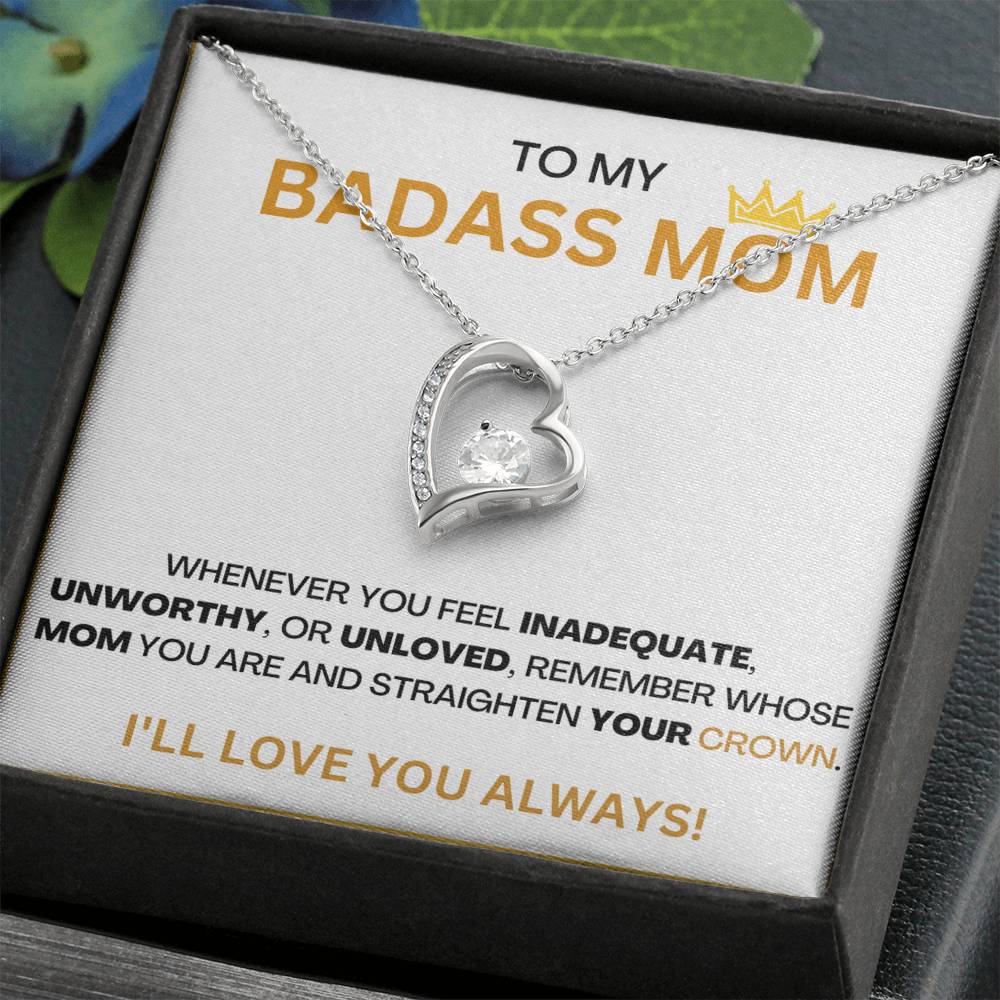 Badass Mom - Forever Love Heart Necklace
