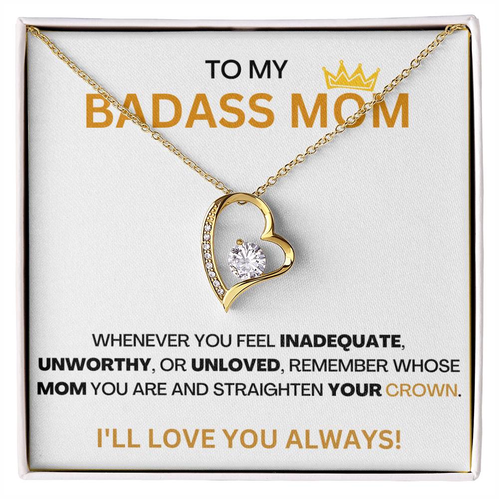 Badass Mom - Forever Love Heart Necklace