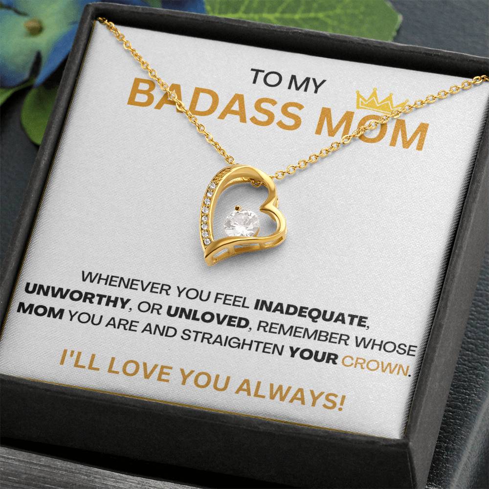 Badass Mom - Forever Love Heart Necklace