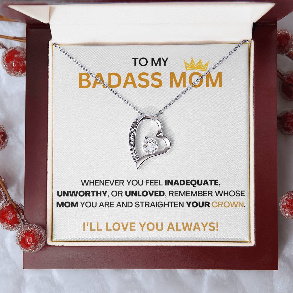 Badass Mom - Forever Love Heart Necklace