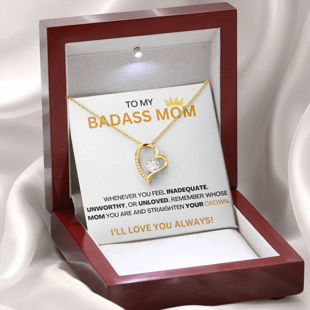 Badass Mom - Forever Love Heart Necklace