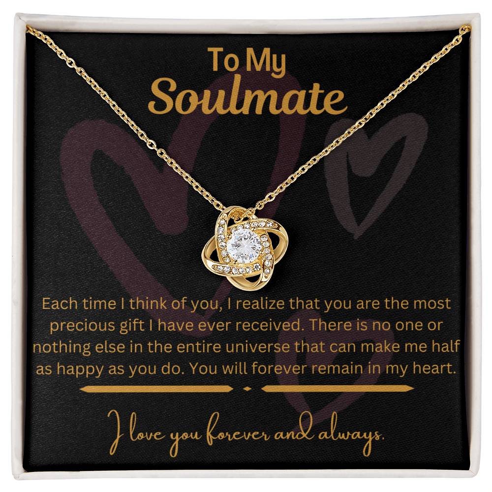 To My Soulmate - Love Knot Necklace