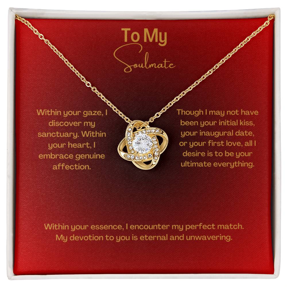 To My Soulmate | Love Knot Necklace