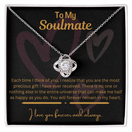 To My Soulmate - Love Knot Necklace