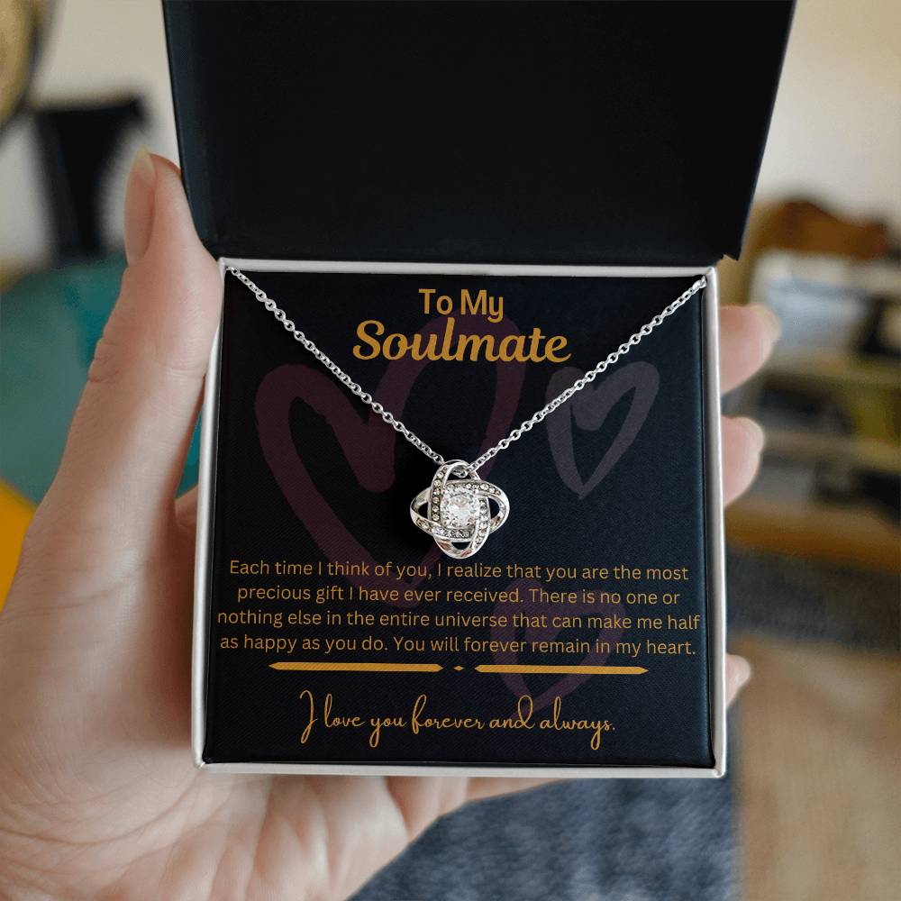 To My Soulmate - Love Knot Necklace