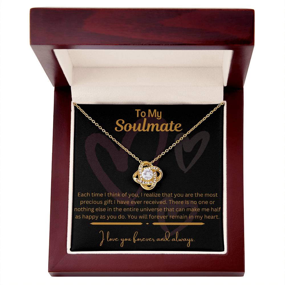 To My Soulmate - Love Knot Necklace