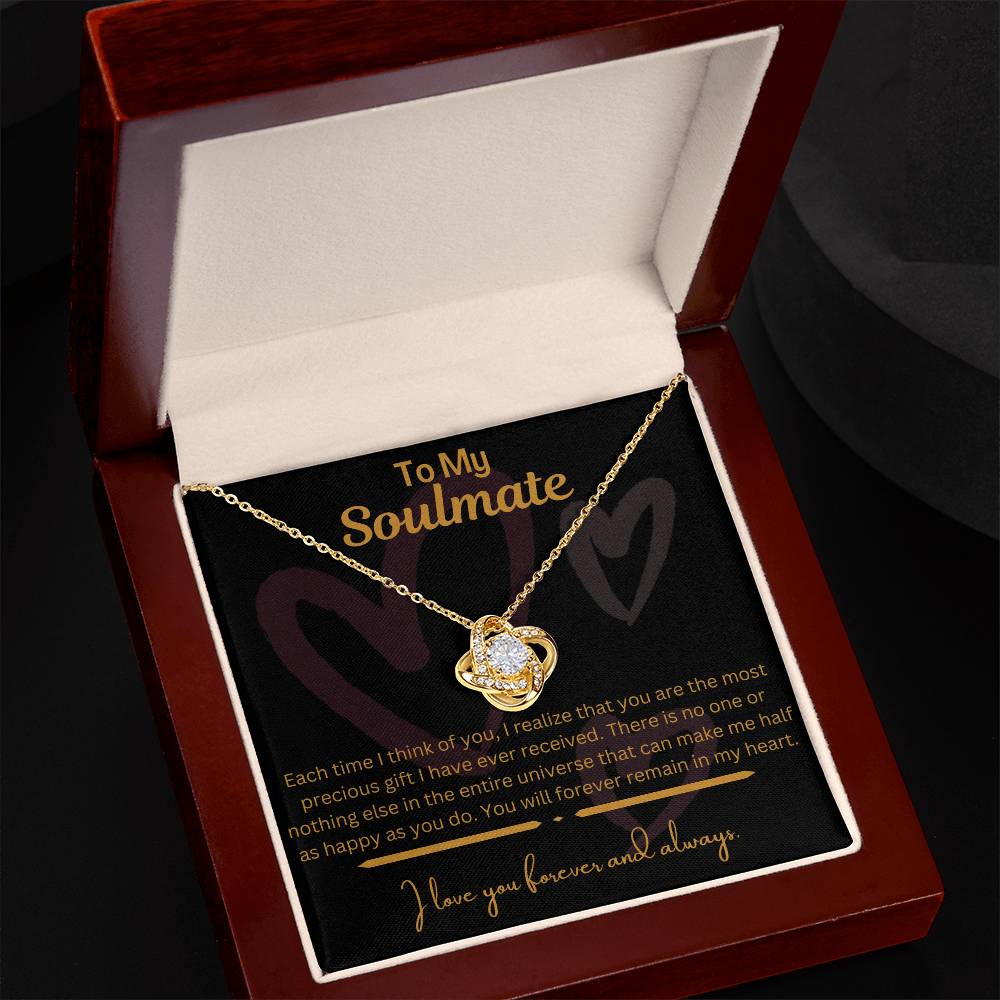 To My Soulmate - Love Knot Necklace