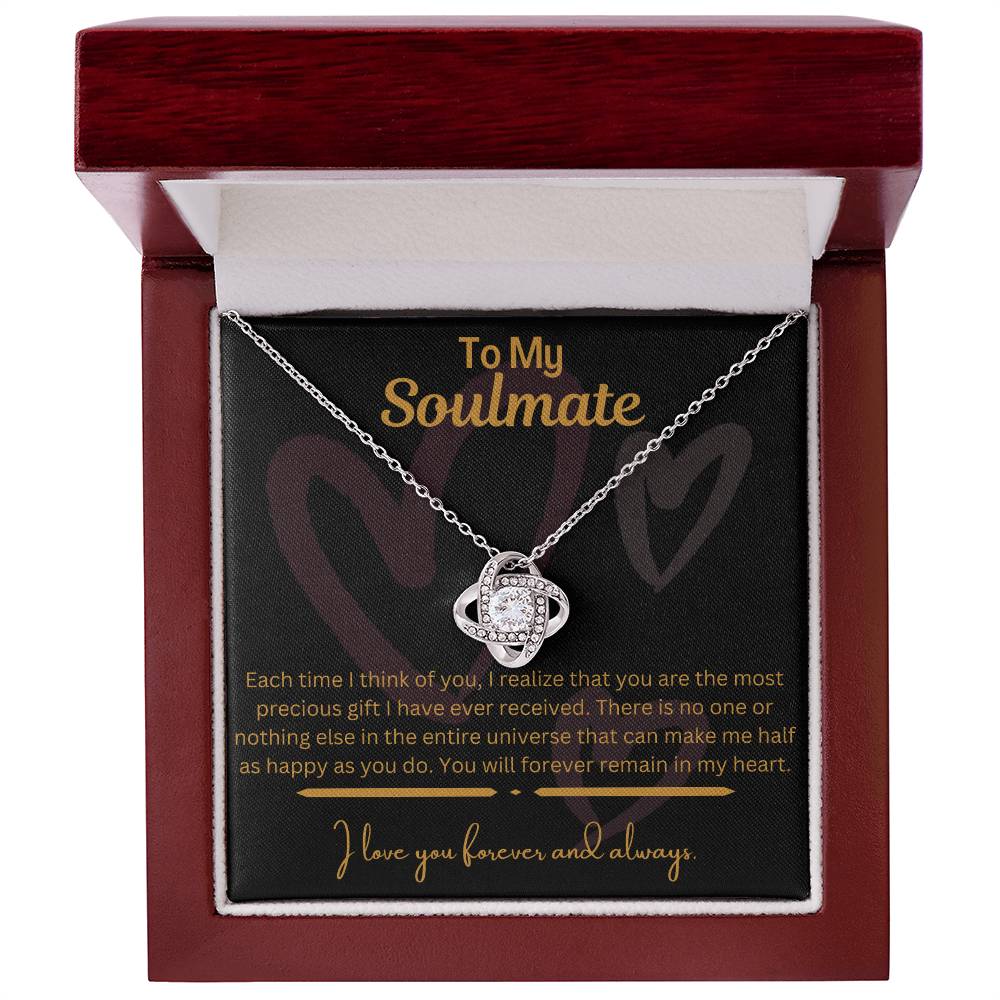 To My Soulmate - Love Knot Necklace