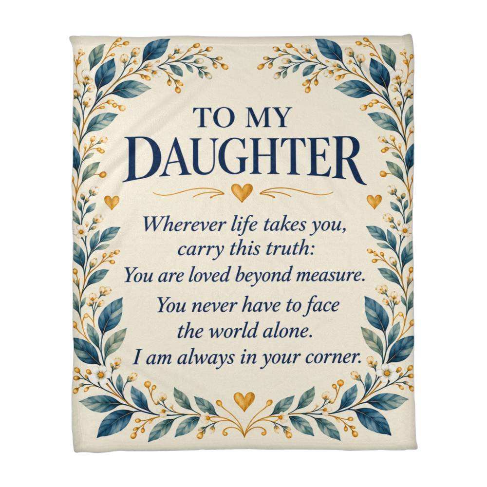 To My Daughter | Always Beside You | Coral Fleece Blanket