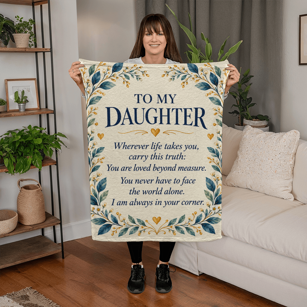 To My Daughter | Always Beside You | Coral Fleece Blanket
