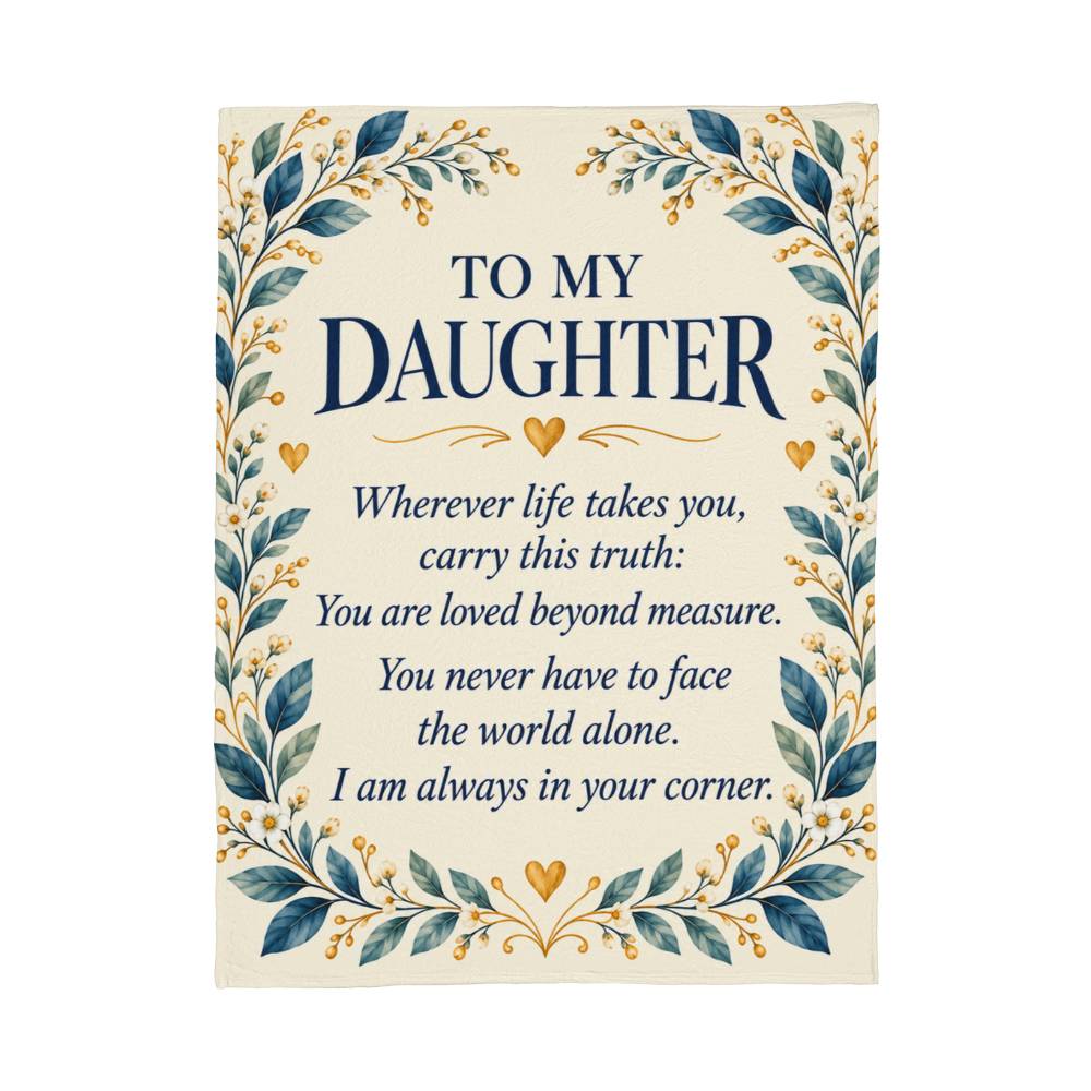 To My Daughter | Always Beside You | Coral Fleece Blanket