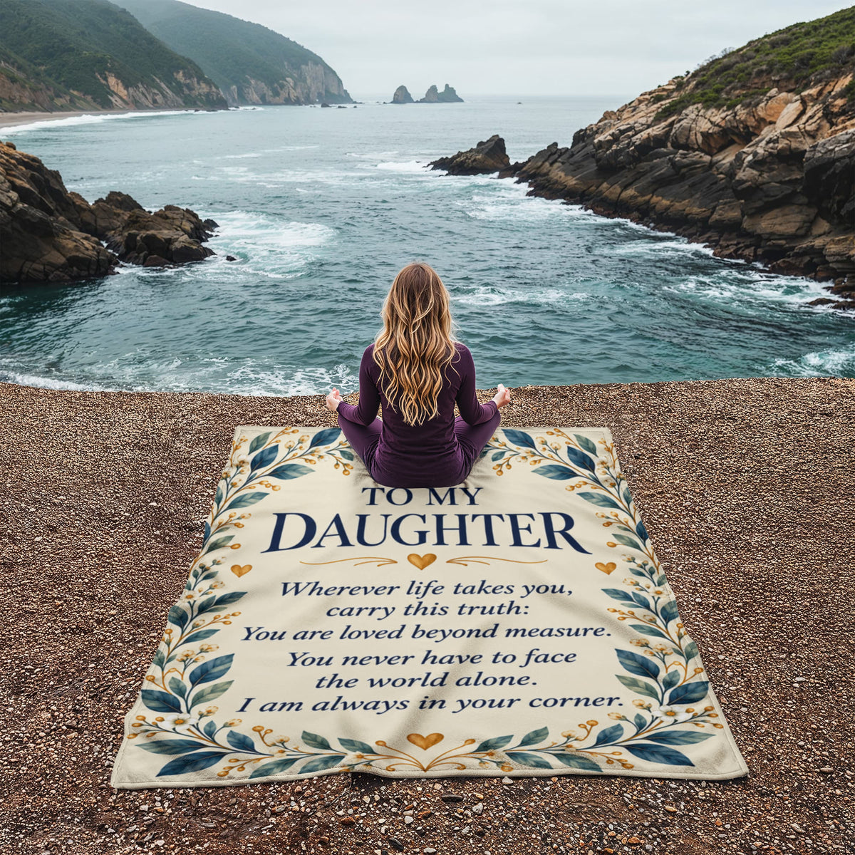To My Daughter | Always Beside You | Coral Fleece Blanket
