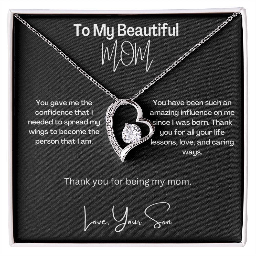 My Beautiful Mom  |  Thank You  |  Love Heart Necklace