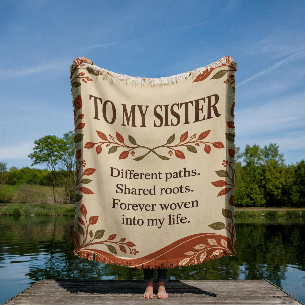 To My Sister | Woven Into My Life | Printed Woven Blanket